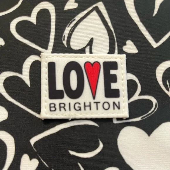 Brighton Endless Love Heart Backpack - Black and White - Picture 10 of 13